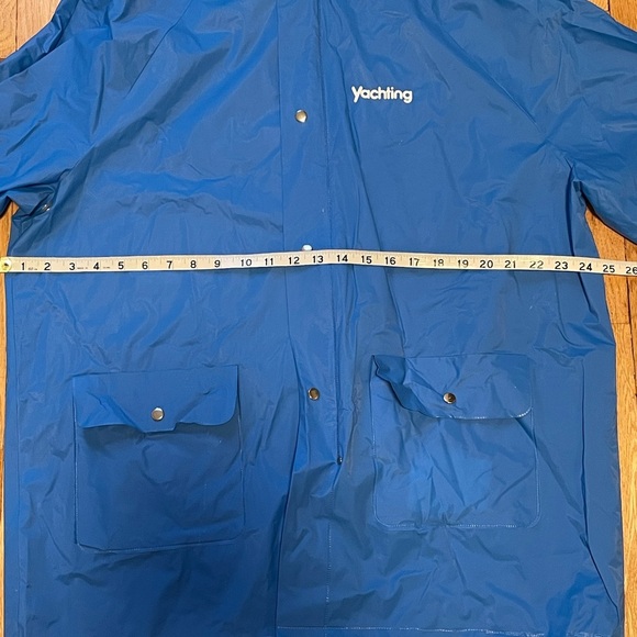 Retro Blue Yachting PVC Rain Jacket O/S - Picture 13 of 14